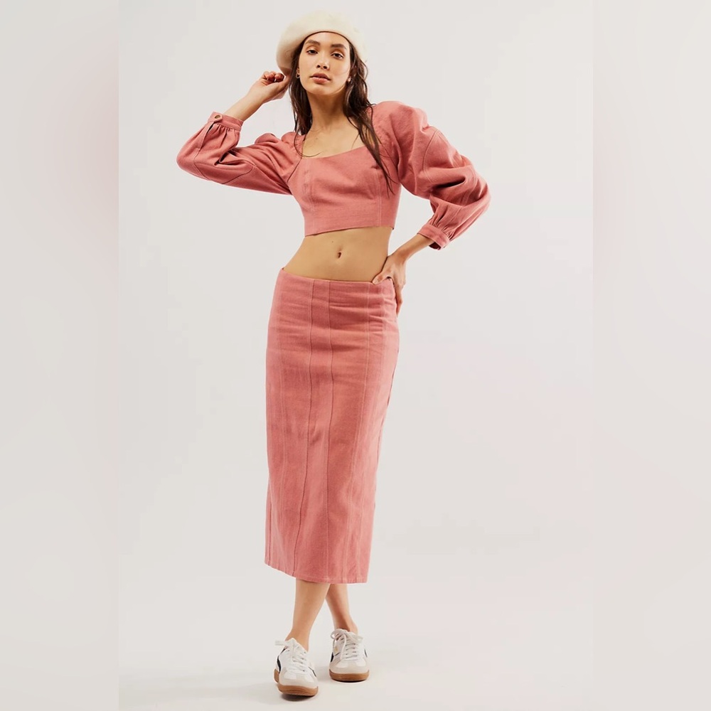 Free People NWOT Marley Denim Set